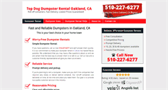 Desktop Screenshot of dumpsterrentaloaklandca.net