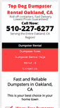 Mobile Screenshot of dumpsterrentaloaklandca.net