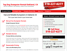 Tablet Screenshot of dumpsterrentaloaklandca.net